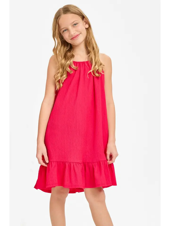 open lace back dress Crinkle Knit Dress Red | Dresses & Jumpsuits
