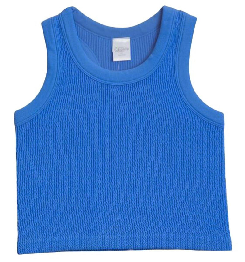 Cool Blue Smocking Tank