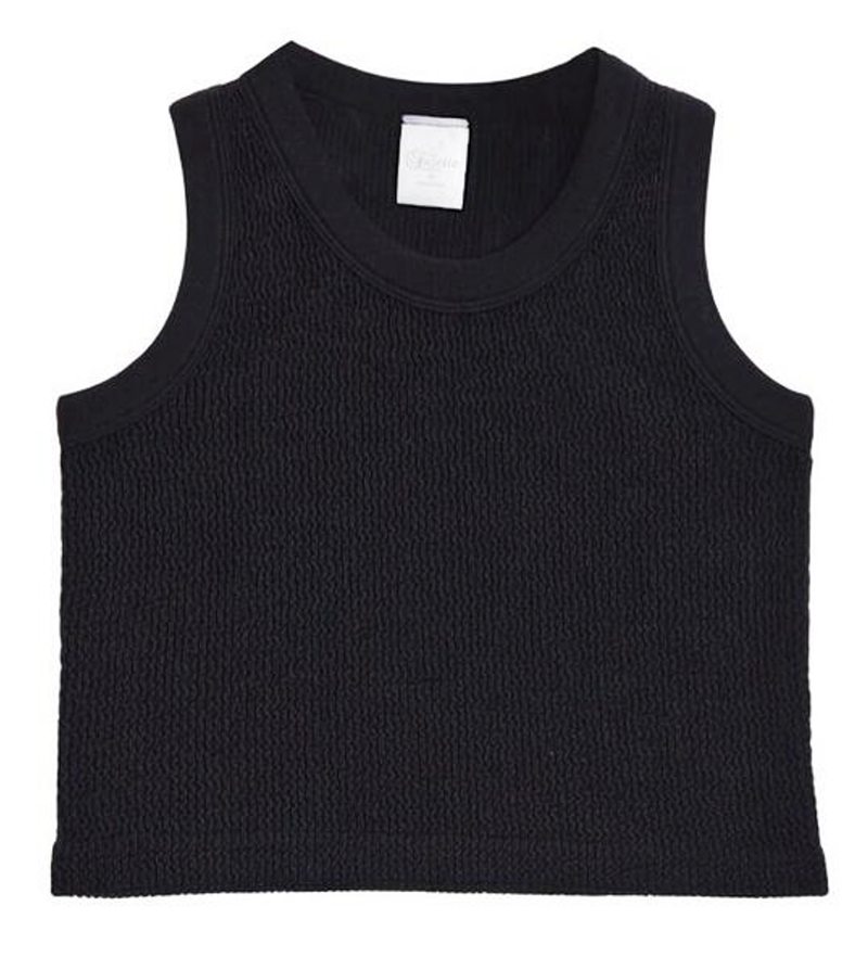 Black Smocking Tank