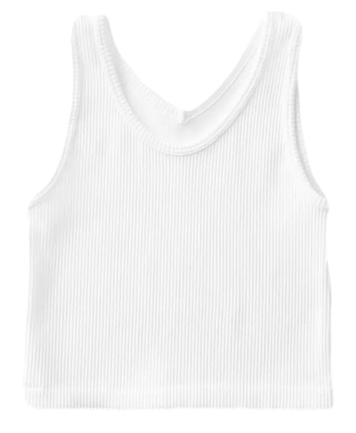 White Ribbed Brami