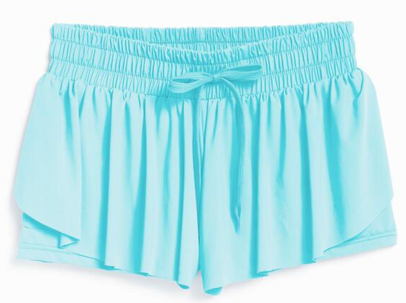 Little Girls Aqua Fly Away Shorts