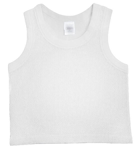 Little Girls White Smocking Tank