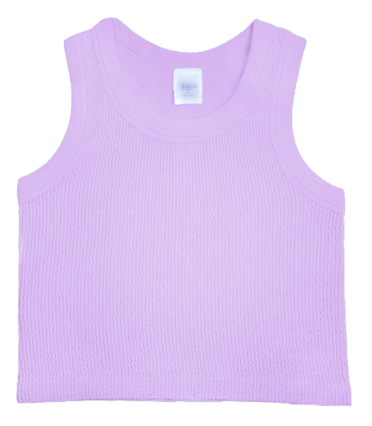 Little Girls Lavender Smocking Tank