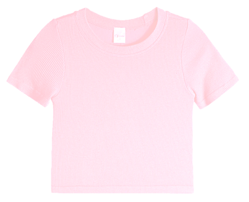 Toddler Pink Ribbed Top