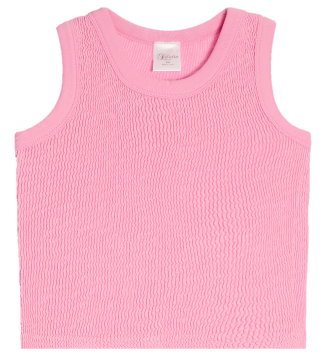 Begonia Pink Smocking Tank