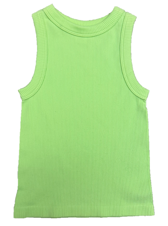 Lime Green High Neck Tank