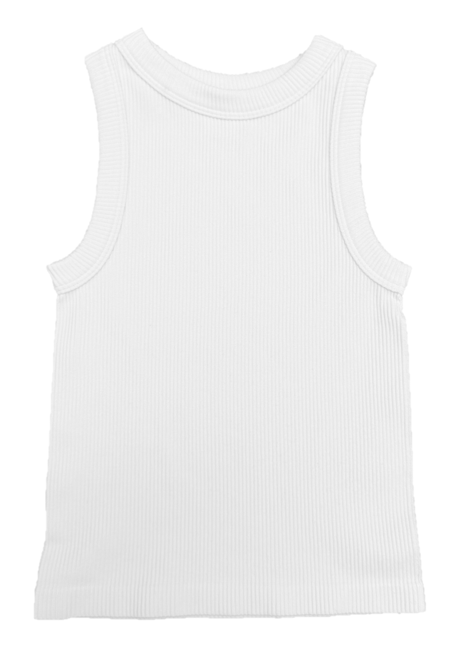 White High Neck Tank