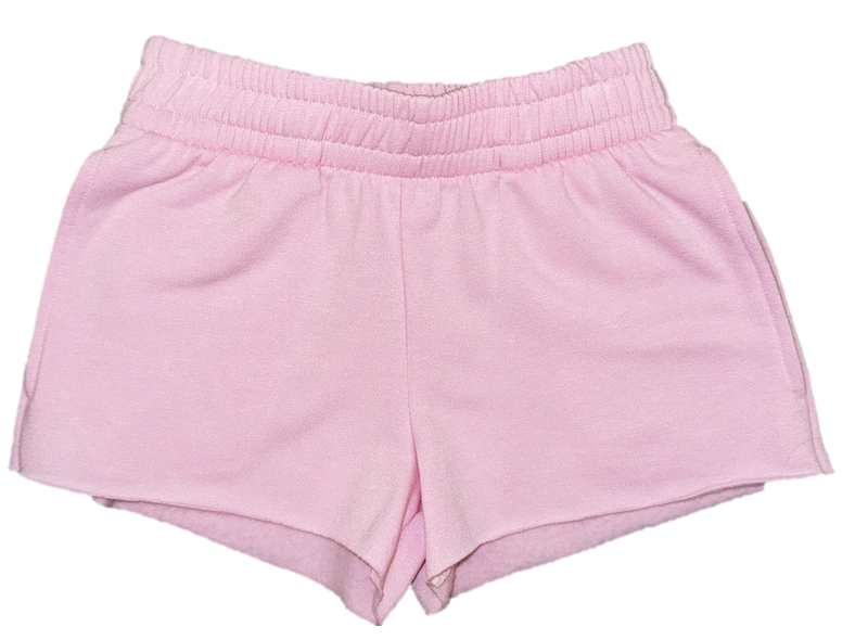 Little Girls Pink Brushed Shorts