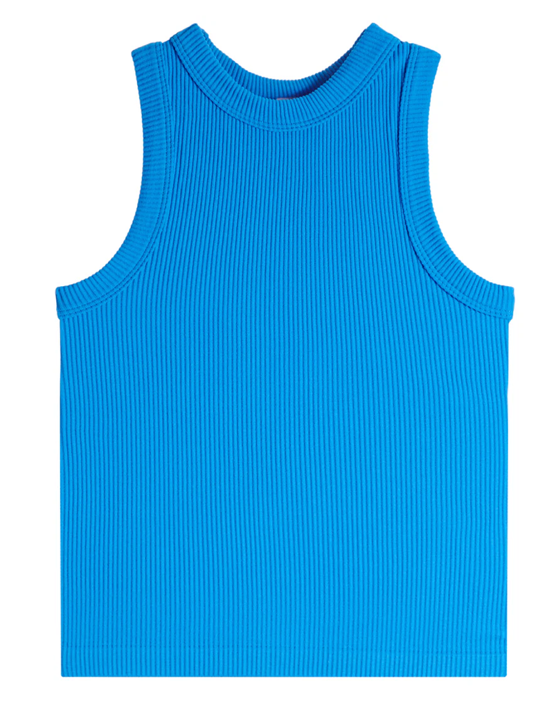 Bright Blue High Neck Tank