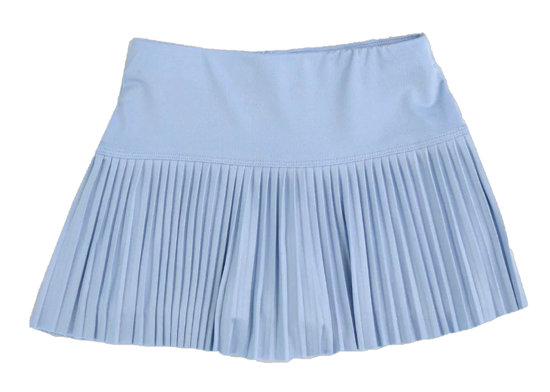 Chambray Blue Pleated Skort