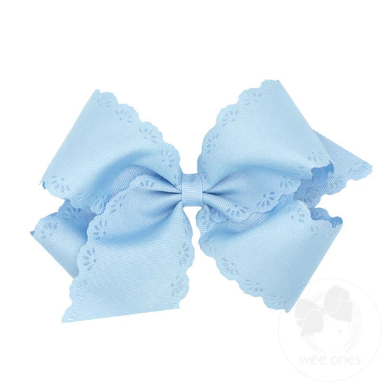 King Eyelet Grosgrain Bow