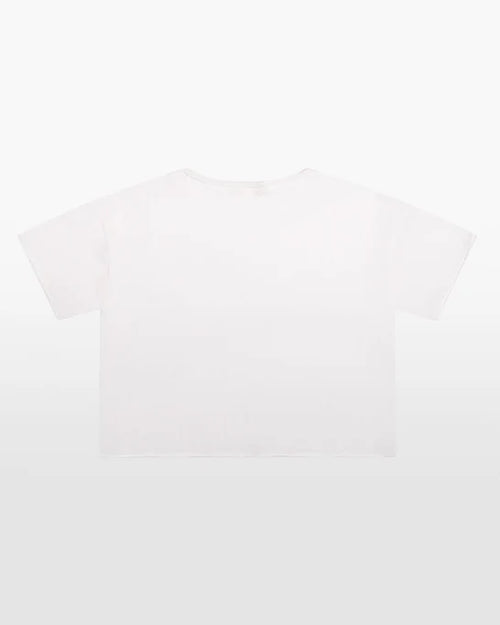 White Raw Edge Boxy Tee