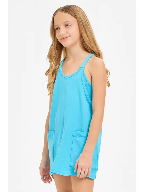 Relaxed Tank Aqua Dress