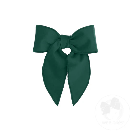 Medium Forest Green Velvet Bow