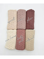 Mauve Grace Knitted Blanket