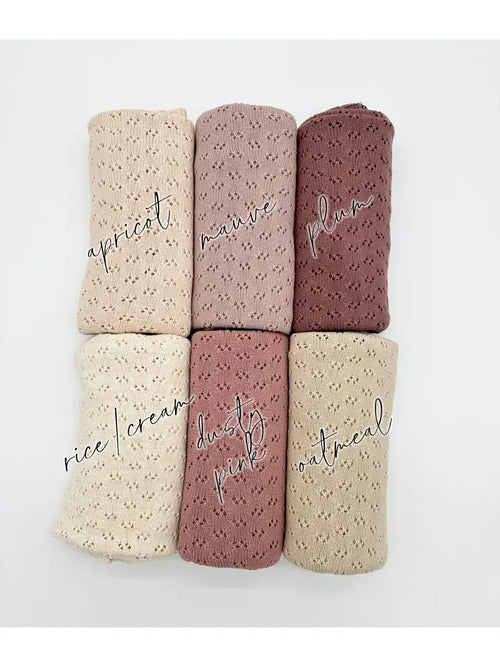 Mauve Grace Knitted Blanket
