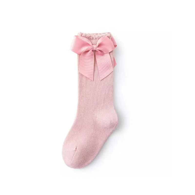 Light Pink Bow Knee Socks