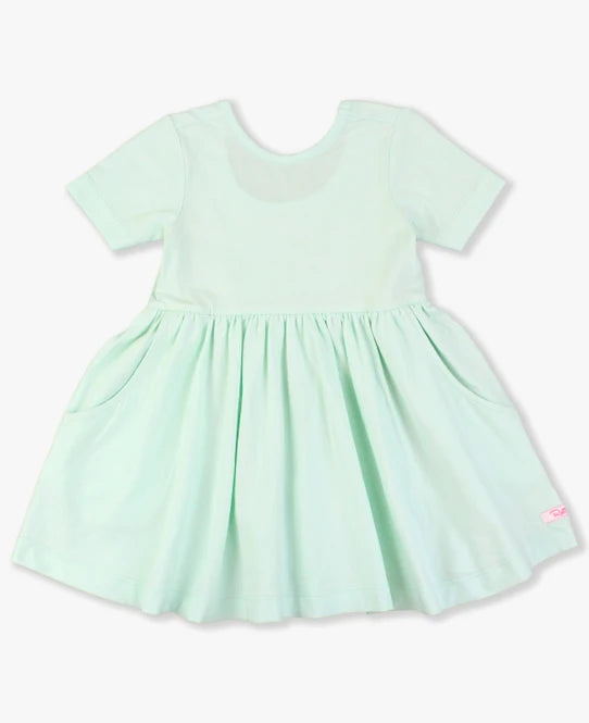 Mint Short Sleeve Twirl Dress