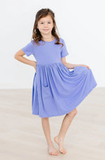 PERIWINKLE S/S POCKET TWIRL DRESS