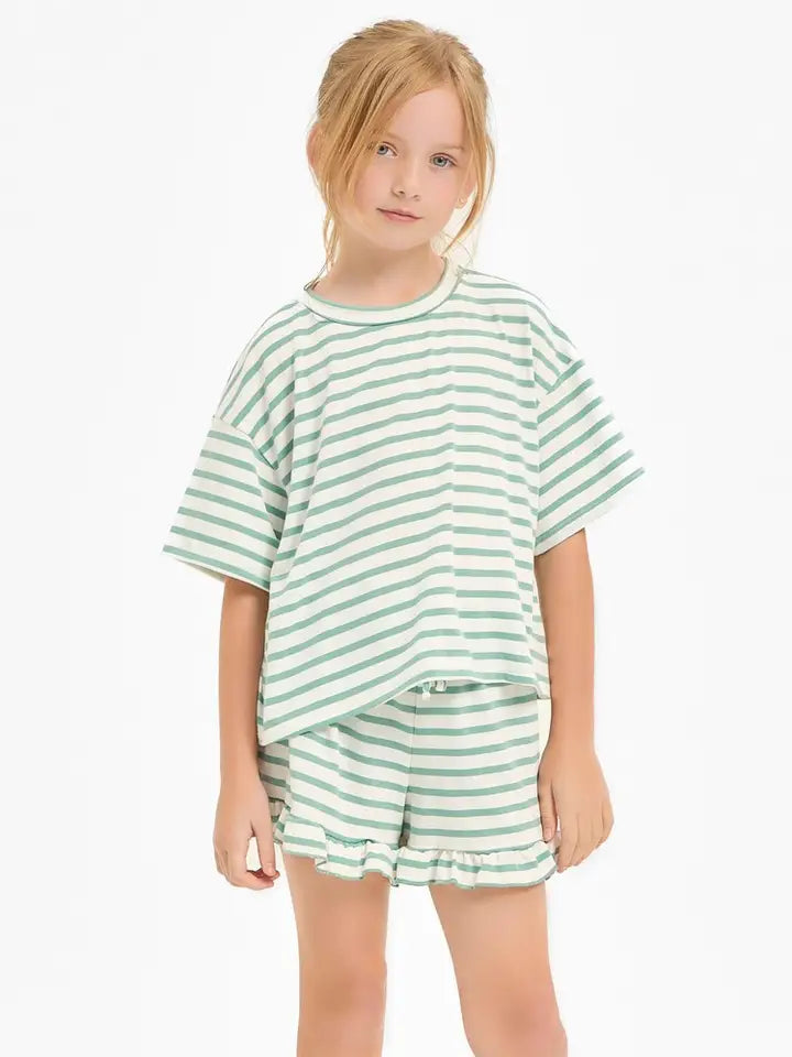 Stripe Mint Crop Top