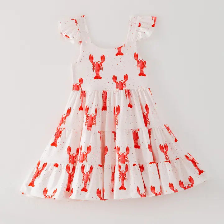 Lobster Print Patchwork Dress