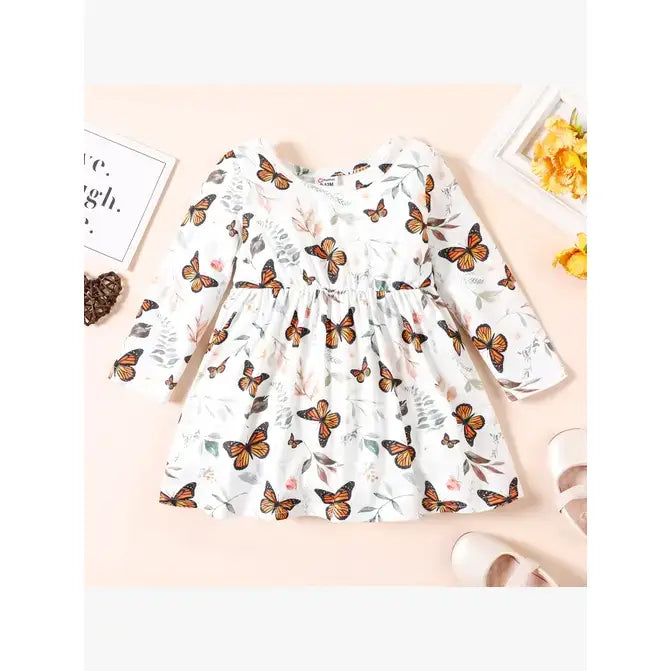 Long Sleeve Butterfly Dress