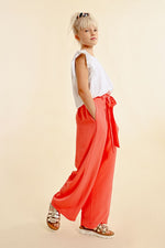 Coral Flowy Beach Pants