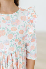 PRETTY PUMPKINS RUFFLE TWIRL DRESS