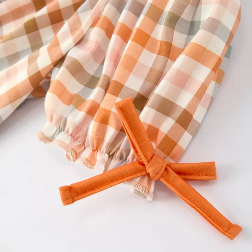 Thanksgiving Embroidery Smocked Dress