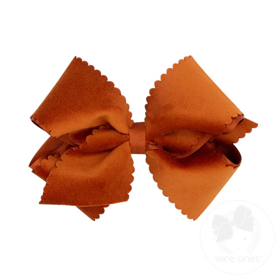 Small King Burnt Orange Grosgrain Bow