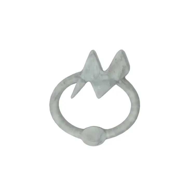 Marble White Bolt Silicone Teether