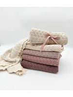Mauve Grace Knitted Blanket