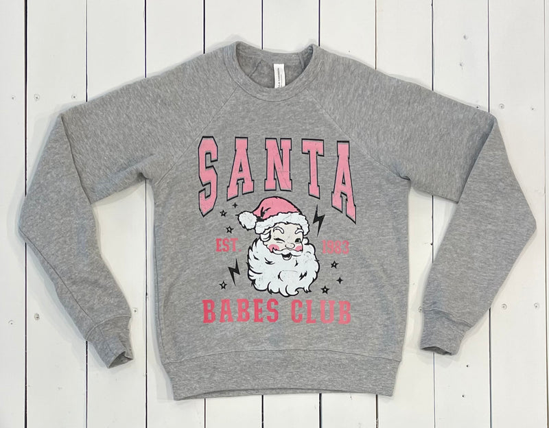 Tween Santa Babe's Club Crewneck