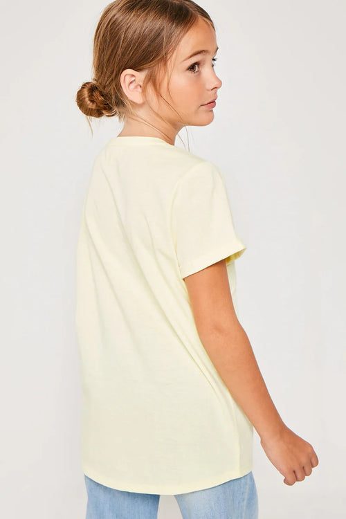 V-Neck Lemon Criss-Cross Tee