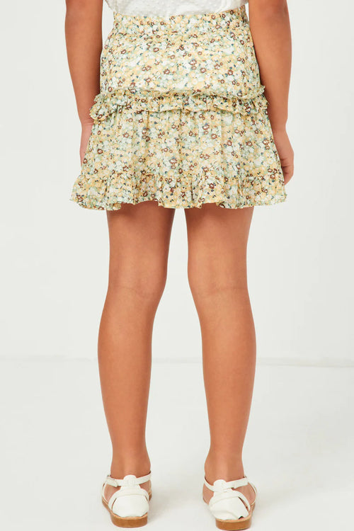 Ditsy Floral Ruffle Tiered Skirt