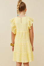 Shadow Texture Exaggerated Ruffle Dress