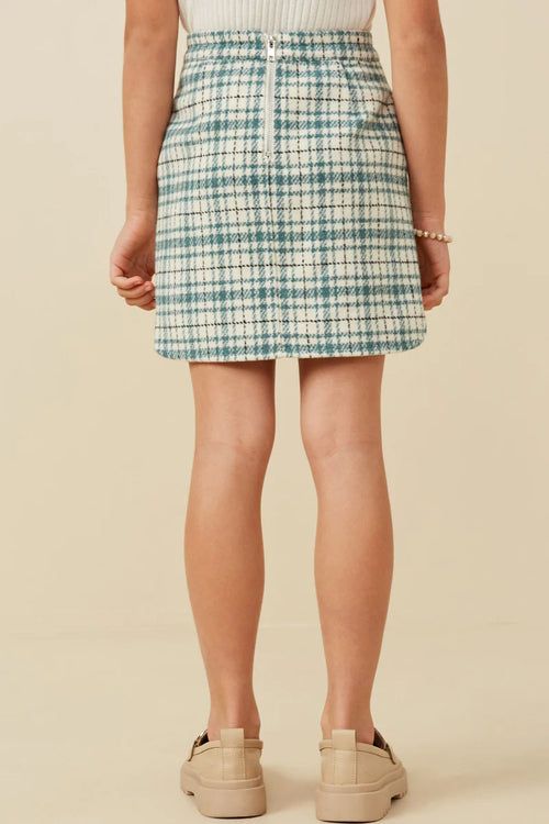 Flannel Zip Up Skirt
