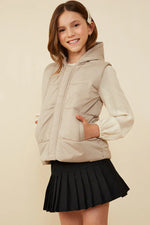 Padded Zip Up Hooded Vest