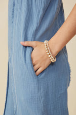 Washed Gauze Textured Fringed Jumpsuit