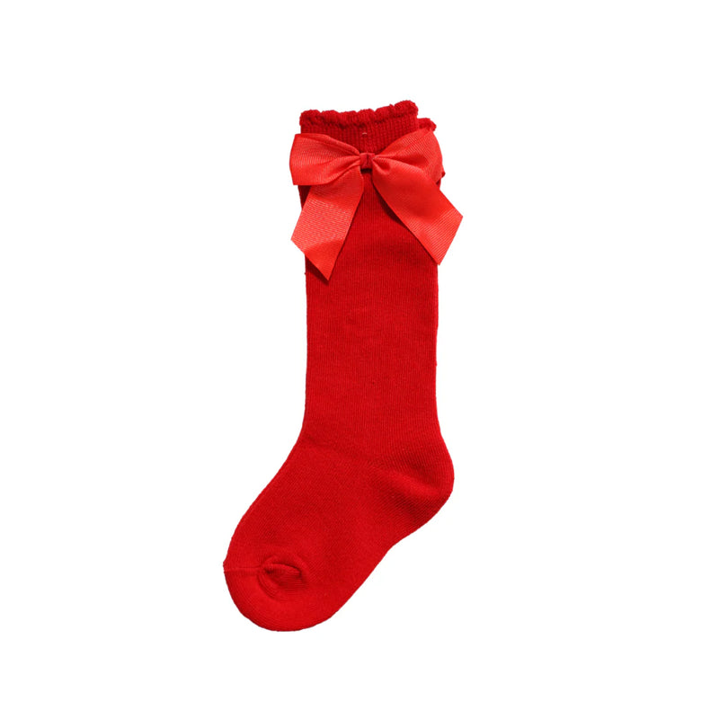 Red Bow Knee Socks