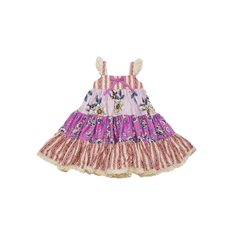 Golden Plum Twirler Dress