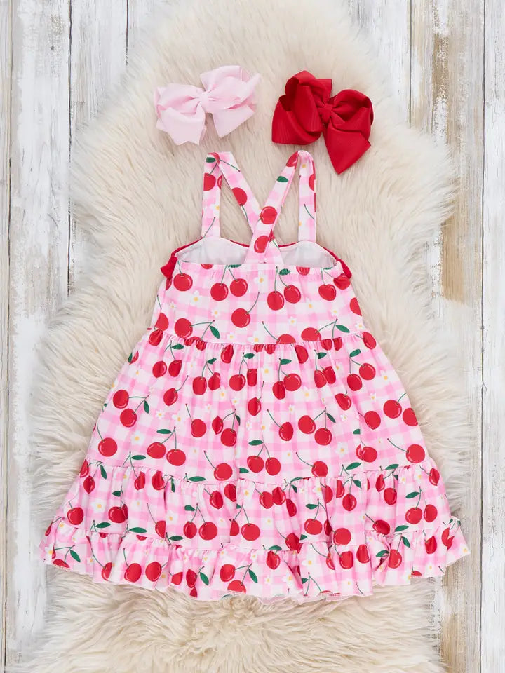 Cherry Berries Ruffle Dress – madisonn ave.