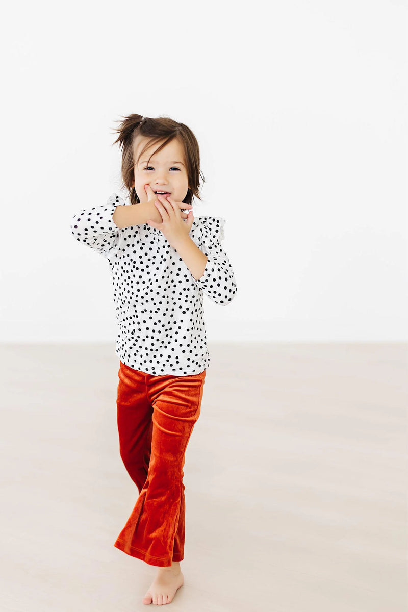 Pumpkin Spice Velvet Bell Bottoms