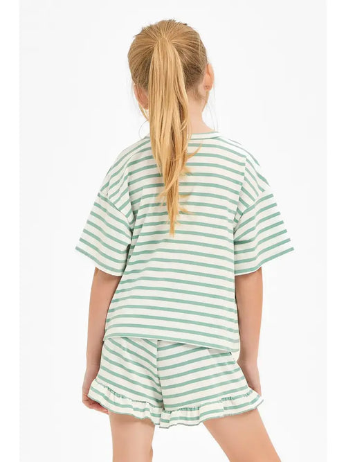 Stripe Mint Crop Top