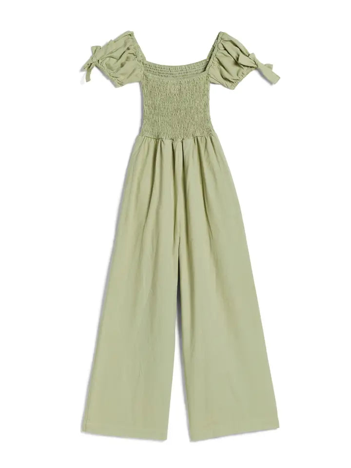 Sage Smocked Jumpsuit