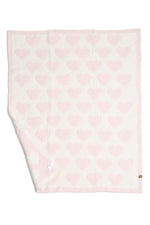 Comfy Luxe Pink Heart Blanket