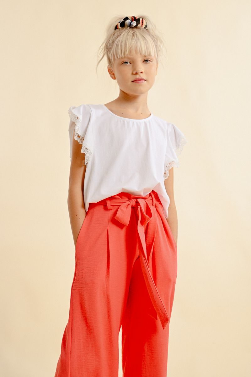 Coral Flowy Beach Pants