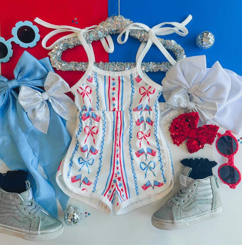 Patriotic Tie Romper