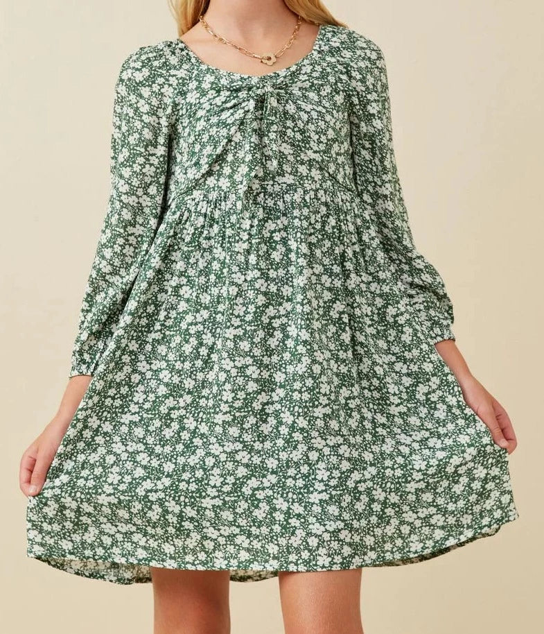 Ditsy Floral Bow Front Dress