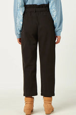 Pleated Paperbag Waist Pant With Belt